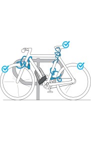 Resim Decathlon Bisiklet Kilidi 100 - Gri 