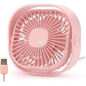 Resim Bısbısous Masa Fanı Usb Fan, Küçük Masa Vantilatörleri Mini Masaüstü Soğutma Fanı, 3 Hız Ayarlanabilir, Pembe 0894 Pembe 
