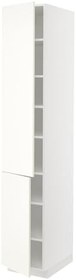 Resim Mutfak boy dolabı, VALLSTENA beyaz, 40x60x220 cm, 2 kapaklı ve 6 raflı 