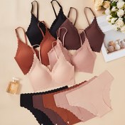 Resim 10 adet Kadın Dikişsiz Straplez Sütyen ve Külot Seti - Seksi, Rahat ve Yüksek Destekli, Çıkarılabilir Pedler ile, Yetişkin Modası için Mükemmel, Yetişkin Modası Seti|Straplez Sütyen Seti|Rahat Uyum, Kadınlar için Sütyenler 