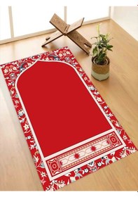 Resim Diz Acıtmayan Yumuşak Süngerli Seccade Ve Namazlık Kırmızı 