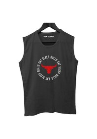 Resim Top Glory Bull Baskılı Kolsuz Sporcu T-shirt Tank Top Sporcu Fitness Atlet 