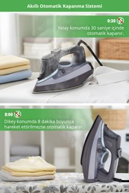 Resim Kiwi Buharlı Ütü 3200 Watt Seramik Taban Sürekli ve Şok Buhar Akıllı Otomatik Kapanma Ksı-6357 