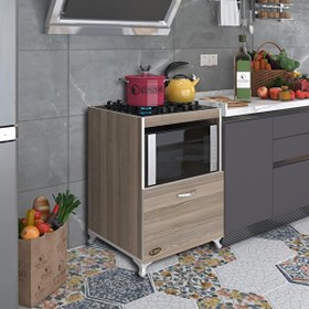 Resim Demi 85x60x57 CM Cordoba Mini Fırın Ankastre Ocak Dolabı 