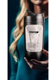 Resim Stevig St-225 4 Gym Şarj Edilebilir Elektrikli Shaker 650ml Black Siyah 