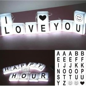 Resim Buffer 10lu Lightbox Işıklı Harf Mesaj Panosu Dekoratif Harf Işık Zinciri 