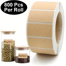 Resim 800 adet Kraft Kağıt Mühür Etiket Sticker Rulosu - Kendinden Yapışkanlı, El Yazılı, Dayanıklı ve Su Geçirmez Ambalajlama, Etiketleme ve Organizasyon için, Ambalaj Etiketleri | Doğal Görünüm | Su Geçirmez Stickerlar, Etiket Stickerları 
