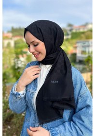Resim Aker Elegance Monogram Polyester Şal - 1090100 Siyah 