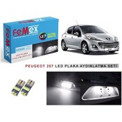 Resim Peugeot 207 Led Plaka Aydınlatma Ampul Seti Femex Parlak Beyaz 