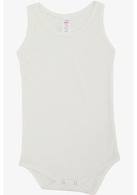 Resim Breeze Erkek Bebek Çıtçıtlı Atlet Zıbın Body Jakarlı 9 Ay-3 Yaş, Ekru Ekru 