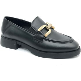 Resim Greyder 59120 Zn Deri Comfort Klasik Oxford Kadın Ayakkabı SİYAH 