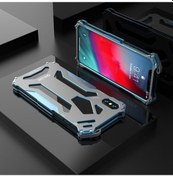 Resim İphone Uyumlu Xs Max R-just Darbeye Dayanıklı Zırh Metal Koruyucu Kılıf 