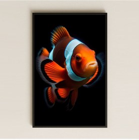 Resim Palyaço Balığı Temalı Minimal Şeffaf Pleksi Tablo 