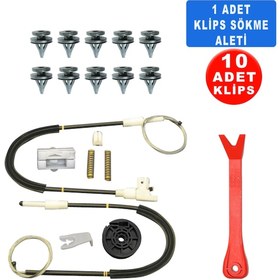 Resim Renault Megane 1 1996-2003 7700834347 Sol Ön Cam Kriko Tamir Seti 64384060 