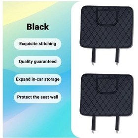 Resim Xuweiwei Black 2 Parça Araç Kolçak Koruyucu Anti-kick Mat Cadillac Xts 2013-2018 