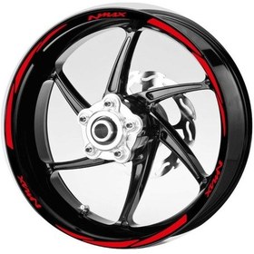 Resim Kırmızı Nmax Yazılı 3 Parçalı Reflektif Kırmızı Jant Şeridi (280575191) 