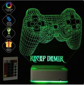 Resim Kişiye Özel 3D Gamepad Oyun Kumandası Masaüstü Led Lamba 