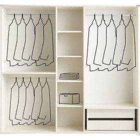 Resim Pema Home Masal %100 Mdf Membran 5 Kapaklı Dolap Gardırop 