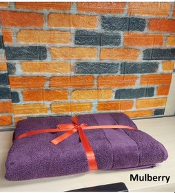 Resim Özdilek Svv Border Büyük Boy Banyo Havlusu 89x173 - Mulberry Karadut Mor 