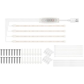 Resim Teltree Bitki Büyüme Işığı: 4 Kafa Pembe-mor Led, 4 Seviye Parlaklık, 3/9/12 Saat Zamanlayıcı, Usb Tak Ve Kullanın, Fotosentezi Teşvik Edici, 30cm Uzunluk Mor - Pembe 