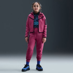 Resim Nike Sportswaer Tech Fleece Full-Zip Çocuk Pembe Günlük Stil Sweatshirt HV8695-634 