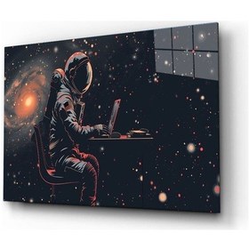 Resim Miyrem Glasses Collection -a1^ Yıldızlara Dokunan Melodi Cam Tablo 