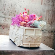 Resim DIY Reçine ve Beton Saksılar için Vintage Otobüs Şeklinde Silikon Kalıp - Kullanımı Kolay, Çok Amaçlı El Sanatları Kalıbı ile Kalp Süslemesi, El Yapımı Saklama Kutuları ve Rustik Ev Dekoru için Mükemmel, Silikon Reçine Kalıpları 