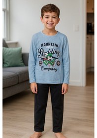 Resim Erkek Çocuk Pijama Takımı %100 Pamuk Çok Renkli 