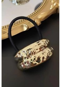 Resim Caş Dekorasyon Altın Renk Metal Detaylı Zarif Lastik Toka Altın 