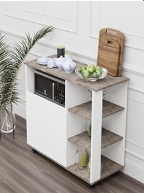 Resim Bozlale Çok Amaçlı Mikrodalga Fırın Airflyer Kahve Dolabı R Gri 