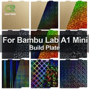 Resim Craftron Bambu Labs a1mini Yapı Tablası 184x197mm karbon fiber PEI Yatak Çift Taraflı Dokulu Esnek Yay Çeliği Manyetik Platform bambu lab A1 mini 3D Yazıcı için 
