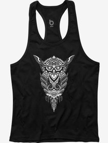 Resim BLUU Owl Fitness Gym Tank Top Sporcu Atleti 