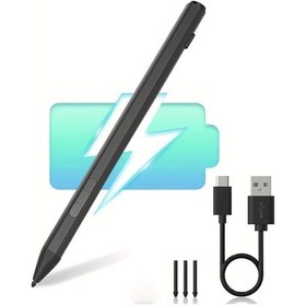 Resim Xuweiwei Surface Pro 11 9 10 8 X 7 6 5 4 3 Ve Laptop Studio Book Uyumlu Siyah 4096 Basınç Avuç Reddi Usb Şarj 60 Gün Stylus Kalem 