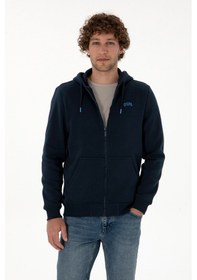Resim U.S. Polo Assn. Erkek Regular Fit Lacivert Şardonlu Örme Hırka 50313755-VR033 