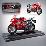 Resim Gerçekçi Motosiklet Modeli ile Açık Motor ve Fonksiyonel Dürbünler - Çinko Alaşım Yapı, Dinamiki Söndürmeli Pozisyon, 3/2 Renk Se 