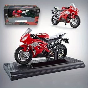 Resim Gerçekçi Motosiklet Modeli ile Açık Motor ve Fonksiyonel Dürbünler - Çinko Alaşım Yapı, Dinamiki Söndürmeli Pozisyon, 3/2 Renk Se 