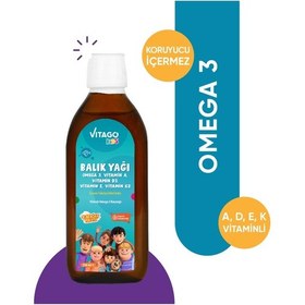 Resim Vitago Kids Rafadan Tayfa Balık Yağı Şurup 150 ML 