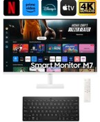 Resim Samsung Kablosuz Wİ-Fİ, Bluetooth USB, 4K UHD (3840x2160) HDR10 SMART-Akıllı Tv Monitör 32inç 80Ekran Beyaz 