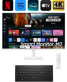 Resim Samsung Kablosuz Wİ-Fİ, Bluetooth USB, 4K UHD (3840x2160) HDR10 SMART-Akıllı Tv Monitör 32inç 80Ekran Beyaz 