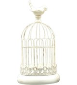 Resim Dolıty Demir Kuş Kafesi Mumluk Centerpiece Beyaz-14x26cm 