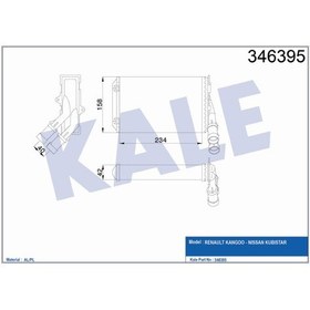 Resim KALORİFER RADYATÖRÜ KANGOO 1-2 98+ 1.2 1.4 1.6 1.5D 19.D 346395 7701205538 