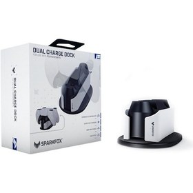 Resim Sparkfox W20p508 Ps5 İçin Kontaklı Kablosuz Saplı Şarj Cihazı, Stil: Şarj Cihazı+veri Kablosu 
