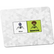 Resim Panorama Ajans Virüs Komik Sticker Mouse Pad 