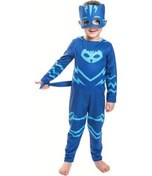 Resim Pj Mask Kostüm Pijamaskeliler Kedi Çocuk Kostüm - Catboy Tulum + Maskeli Set Renkli 