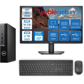 Resim Dell Optiplex 7010MFF Intel Core i5 13500T 16GB 2TB SSD Dell 23.8 Monitör Freedos Mini Masaüstü Bilgisayar OPN013O7010MFF04 