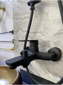 Resim İSAOĞLU YAPI Mat Siyah Ginza Banyo Bataryası 