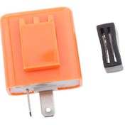 Resim Suntek Motosiklet İçin 12 V 2-Pin Ayarlanabilir Led Göstergesi Elektronik Flaşör Turuncu 