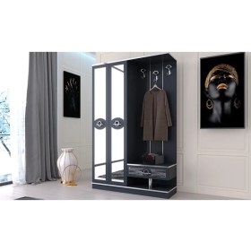 Resim Kamer Antrasit 2 Kapılı Portmanto 