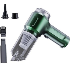Resim Shineyee 11000pa Güçlü Emişli Kablosuz Mini Araç Ve Ev Temizleyici, 2 Hız Ayarlı, Yeşil, St-6651 