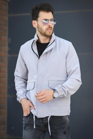 Resim Juan Slim Fit Su İtici Bağcık Detaylı Kapüşonlu Erkek Mevsimlik Mont Yağmurluk - SIYAH / XL 